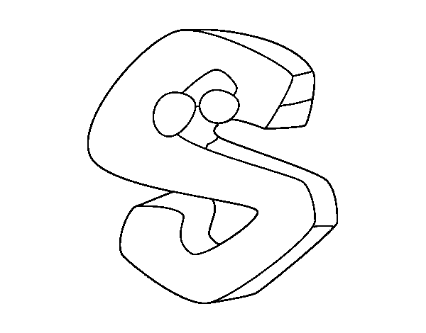 Desenho de Letra S para Colorir