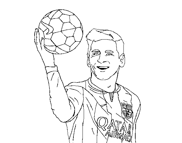 Desenho de Lionel Messi para Colorir