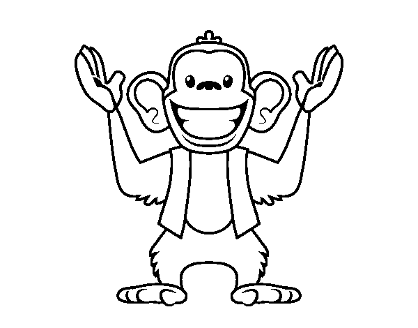Desenho de Macaco Abu para Colorir