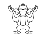 Desenho de Macaco Abu para colorear