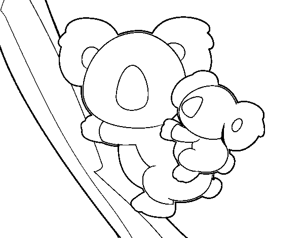 Desenho de Mãe coala para Colorir