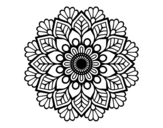 Desenho de Mandala da primavera para colorear