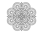 Desenho de Mandala de arte visual para colorear