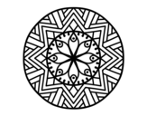 Desenho de Mandala flor de bambu para colorear