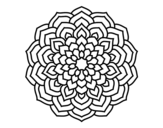 Desenho de Mandala pétalas de flores para colorear