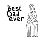 Desenho de Melhor pai de todos para colorear