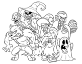 Dibujo de Monstro do Halloween