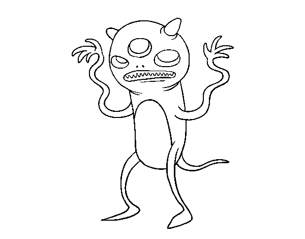 Desenho de Monstro três -eyed para Colorir