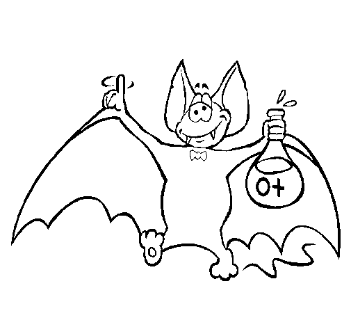 Desenho de Morcego tonto para Colorir
