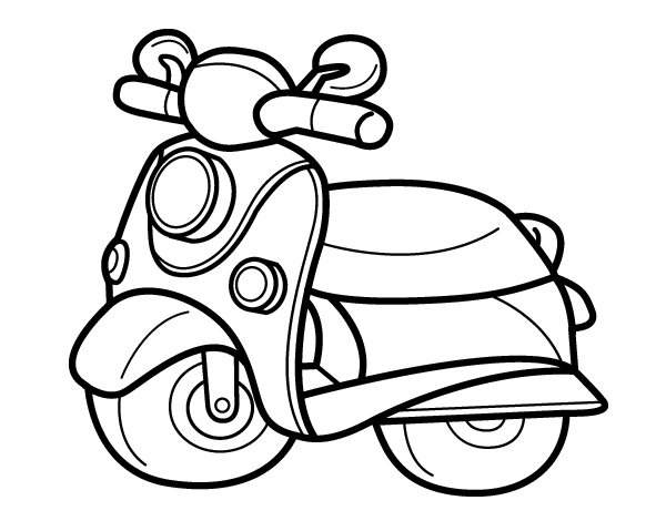 Desenhos de Motocicletas para colorir, jogos de pintar e imprimir