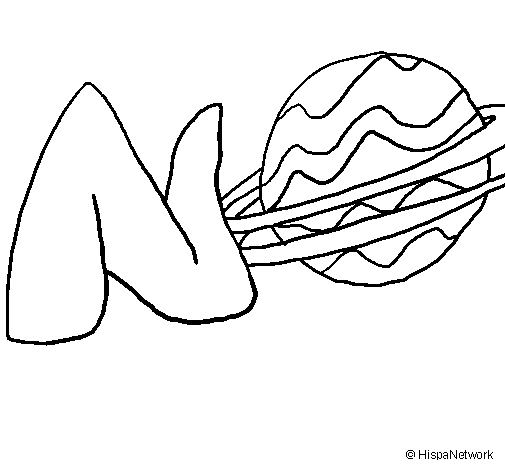 Desenho de Neptuno para Colorir
