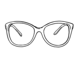Desenho de Óculos modernos para colorear