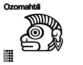 Desenho de Os dias astecas: macaco Ozomatli para colorear