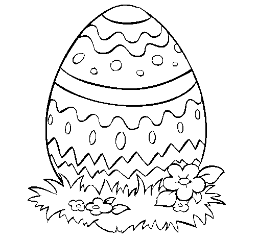 Desenho de Ovo de páscoa 2 para Colorir