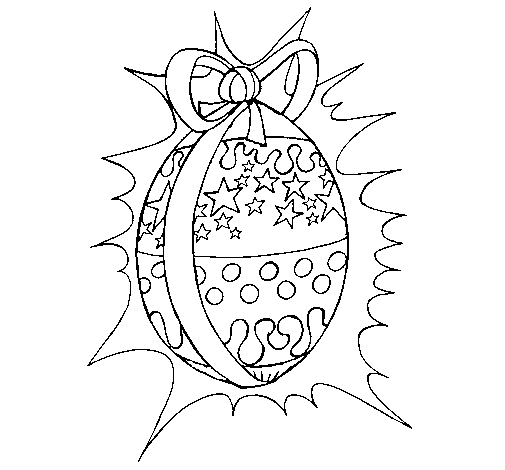 Desenho de Ovo de Páscoa brilhante para Colorir