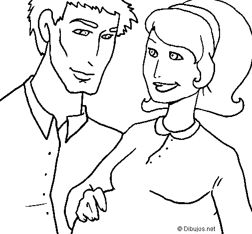 Desenho de Pai e mãe para Colorir