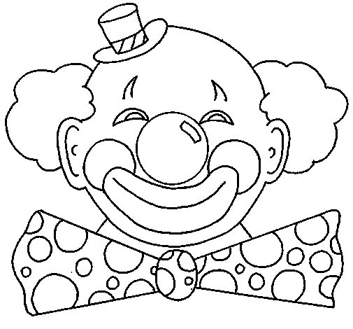 Desenho de Palhaço com um grande sorriso para Colorir