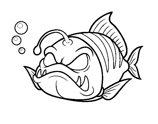 Desenho de peixe bonito para colorir e imprimir