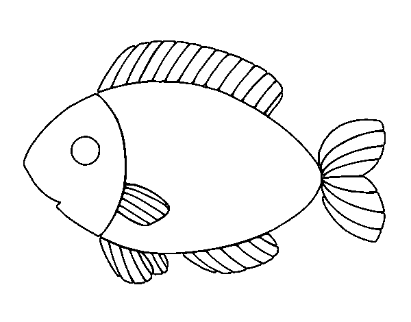 Desenho de Peixe para comer para Colorir