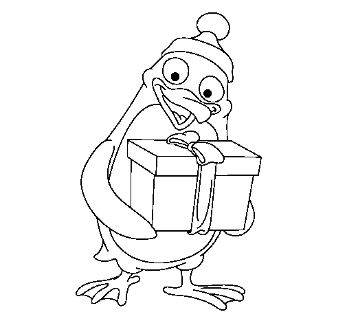 Desenho de Pinguim 3 para Colorir
