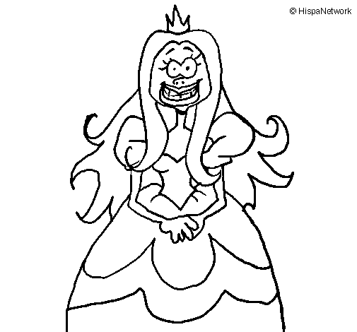 Desenho de Princesa feia para Colorir