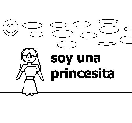 Desenho de Princesa jovem para Colorir