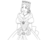 Desenho de Princesa medieval para colorear