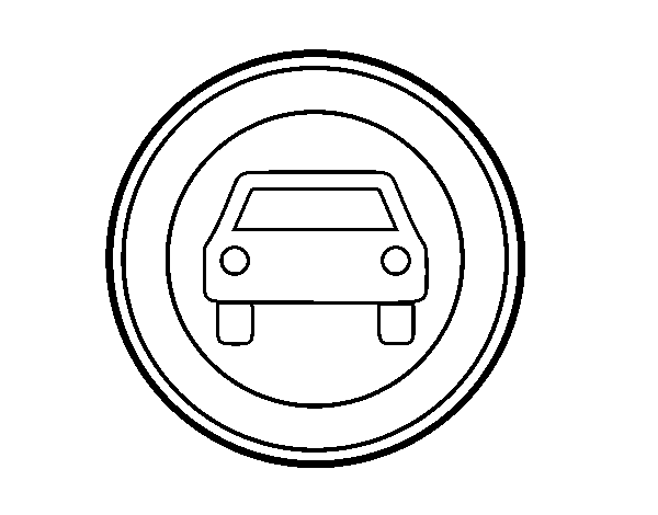 Desenho de Proibida, exceto motocicletas entrada de veículos de duas rodas sem carro lateral para Colorir