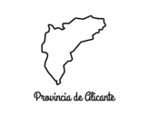 Desenho de Província Alicante para colorear