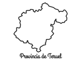 Desenho de Provincia de Teruel para colorear