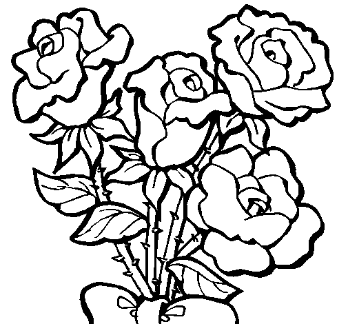 Desenho de Ramo de rosas para Colorir