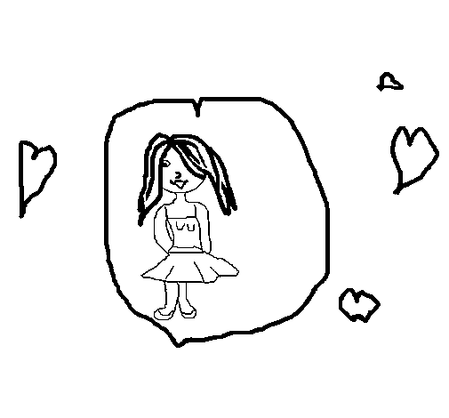 Desenho de Rapariga VI para Colorir