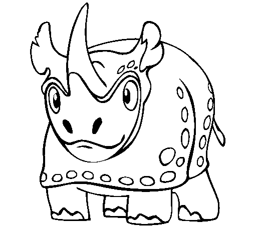 Desenho de Rinoceronte 4 para Colorir