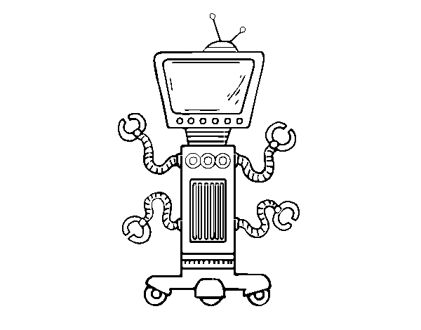 Desenho de Robô mecânico para Colorir