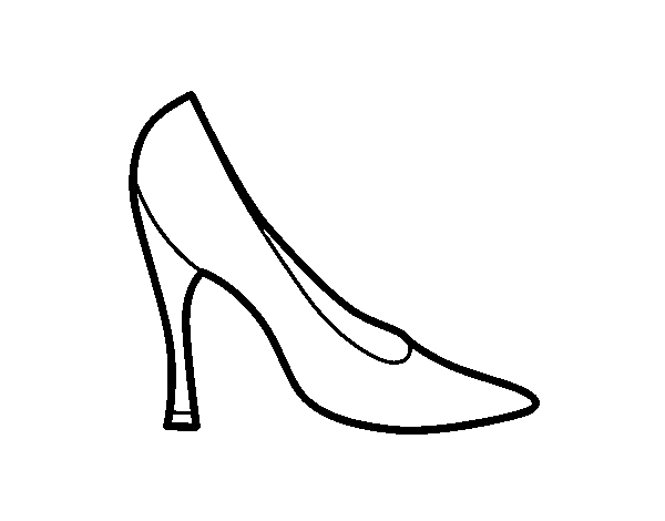 Desenho de Sapato de salto alto para Colorir