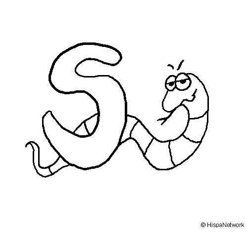 Desenho de Serpente para Colorir