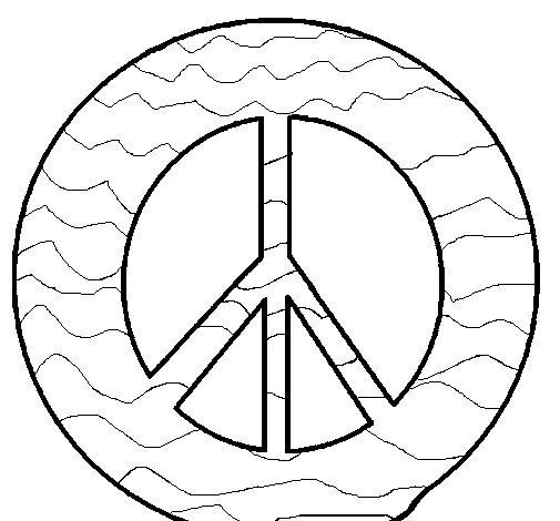 Desenho de Símbolo da paz para Colorir