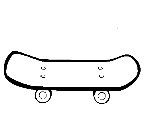 Desenho de Skate II para Colorir