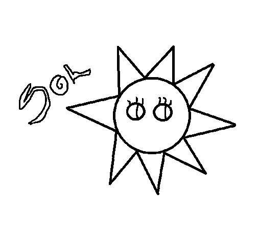 Desenho de Sol 2 para Colorir