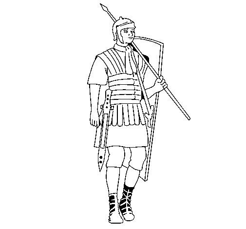 Desenho de Soldado romano para Colorir