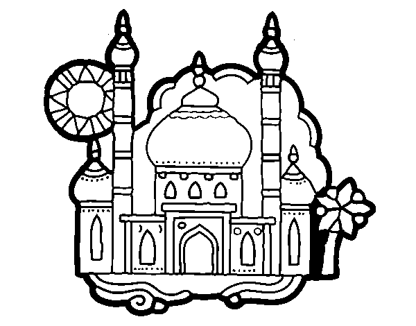 Desenho de Taj Mahal para Colorir