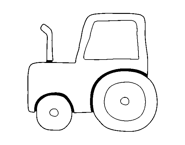 Desenho de Tractor clássico para Colorir