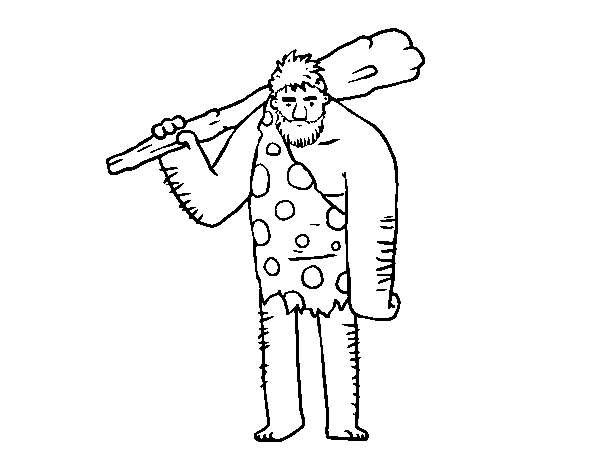 Desenho de Troglodita para Colorir