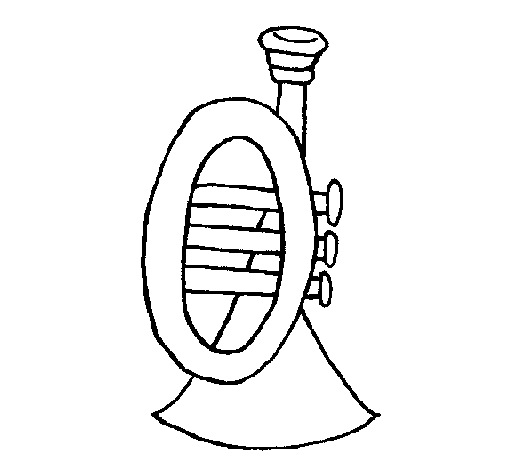 Desenho de Trompeta para Colorir