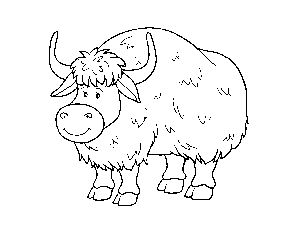 Desenho de Um búfalo para Colorir