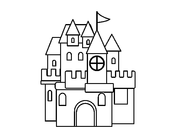 Desenho de Um castelo para Colorir