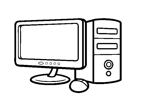 Desenho de Um computador para Colorir