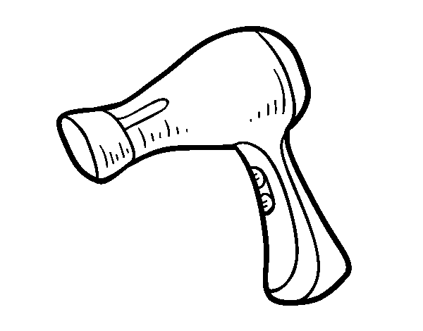 Desenho de Um secador de cabelo para Colorir