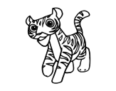 Desenho de Um tigre para colorear