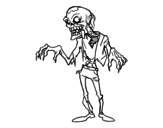 Desenho de Um zombie para colorear